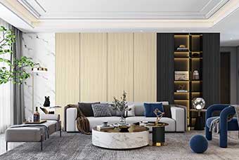 黄冈轻奢风格-客厅