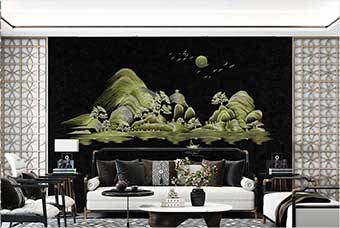 黄冈森佰汇航空纤维墙咔（湖光山色）